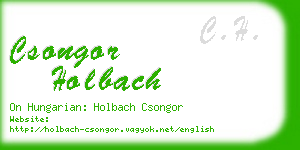 csongor holbach business card